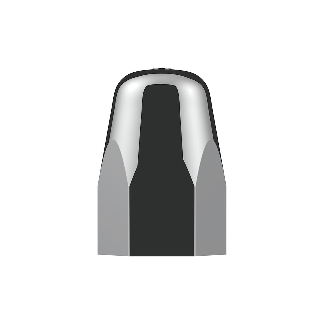 1-1/2" x 2-3/4" Chrome Plastic Tall Nut Covers - Push-On (Color Box of 20)