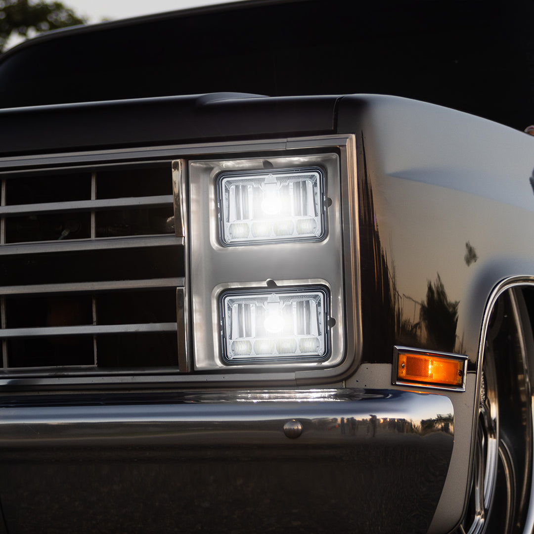 ULTRALIT - 5 LED 4" x 6" Crystal Headlight - High &amp; Low Beam