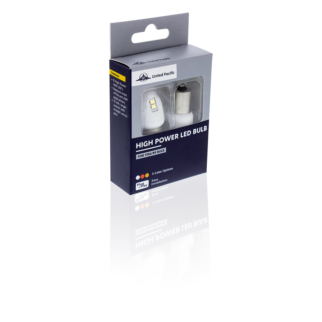High Power 8 LED 1156 Type Bulb - White (Card of 2)