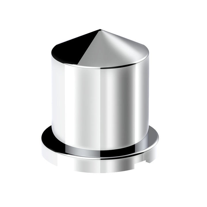 1-1/8" x 1-7/8" Chrome Plastic Pointed Nut Cover - Push-On