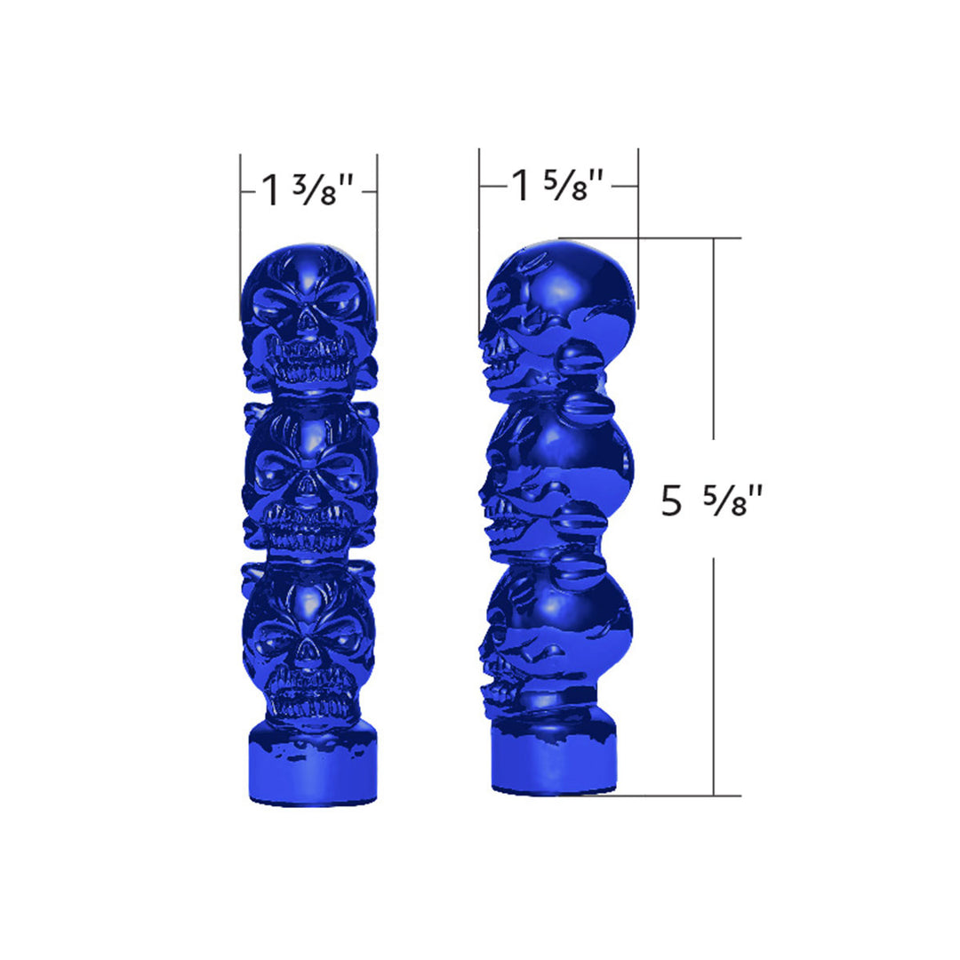 1/2" - 13 Thread-On 3 Skull Candy Color Shift Knob - Indigo Blue