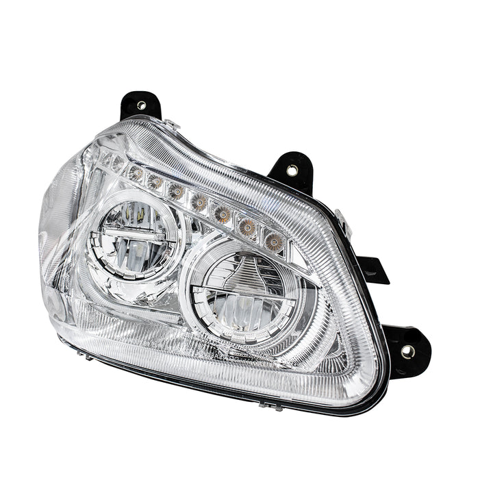 High Power 45 LED Chrome Headlight With Sequential Turn Signal For 2013-2021 Kenworth T680 - Passenger