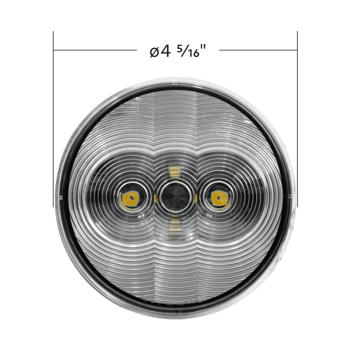 6 LED 4" Round Light (Back-Up) - White LED/Clear Lens