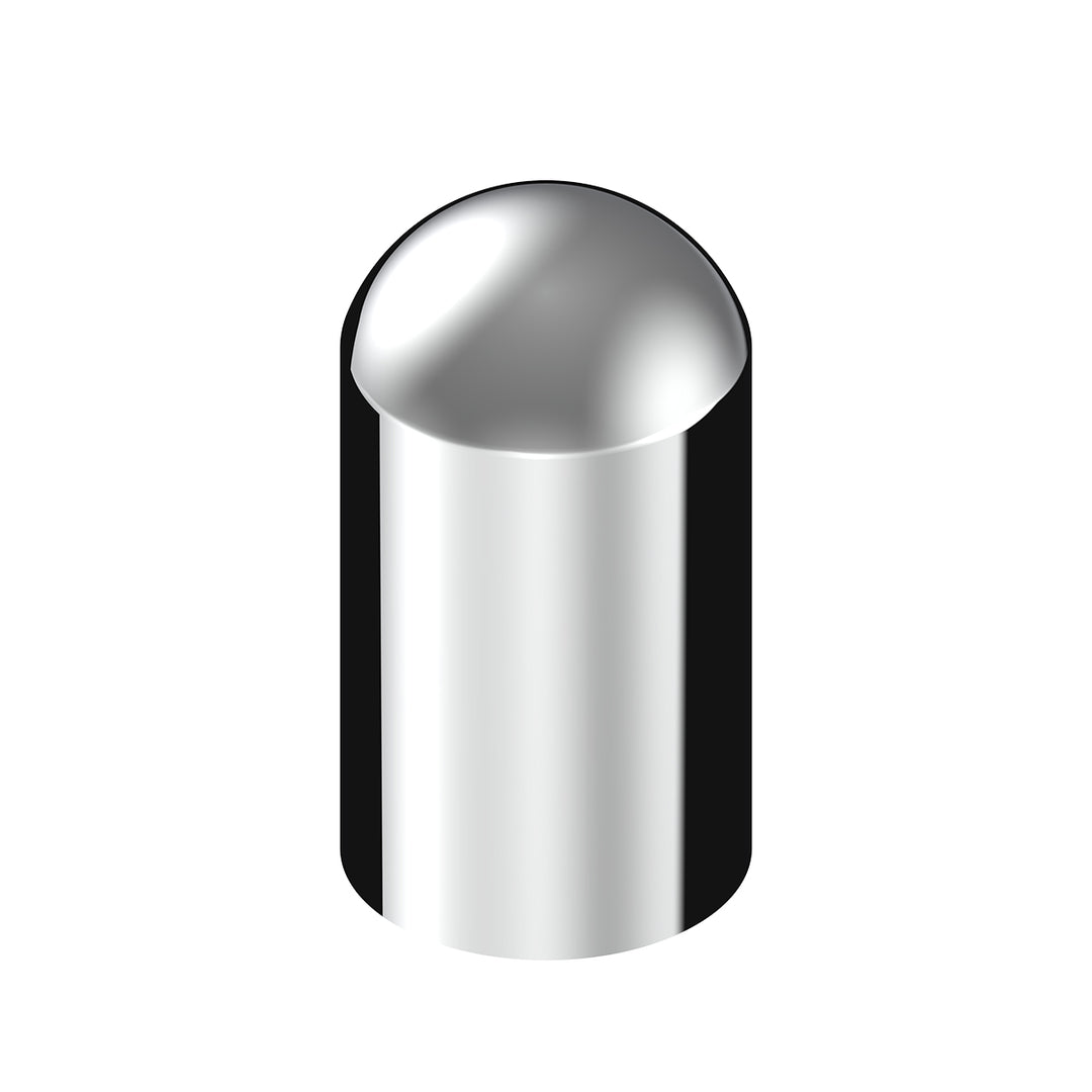 33mm x 3-3/4" Chrome Plastic Dome Nut Covers - Thread-On (10-Pack)