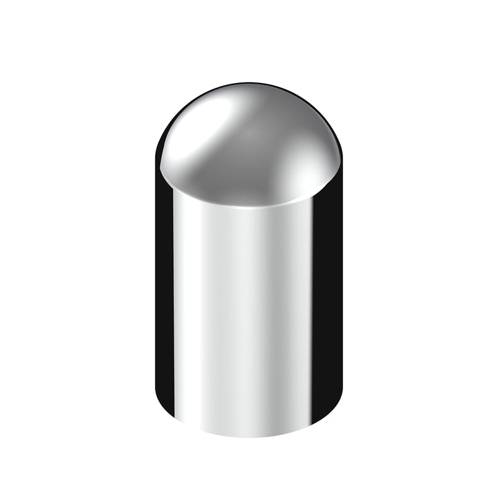 33mm x 3-3/4" Chrome Plastic Dome Nut Covers - Thread-On (10-Pack)