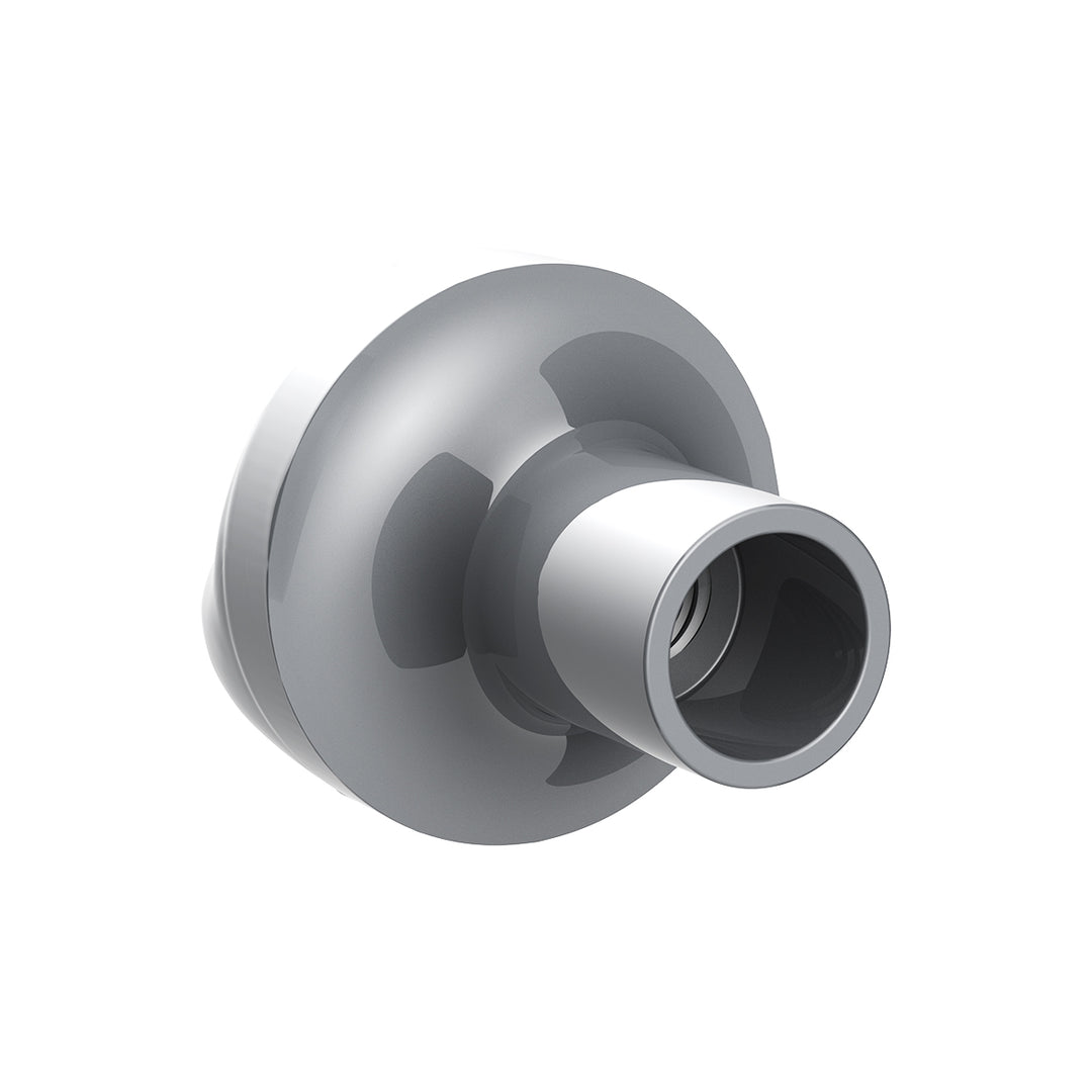 Ace Of Spades Air Valve Knob - Liquid Silver With Gloss Red Inlay