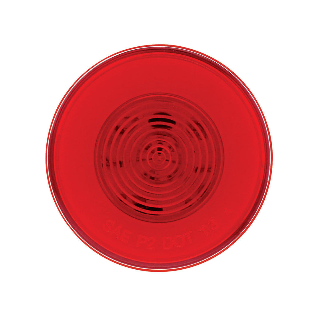 9 LED 2-1/2" Round GloLight (Clearance/Marker) - Red LED/Red Lens (Card)