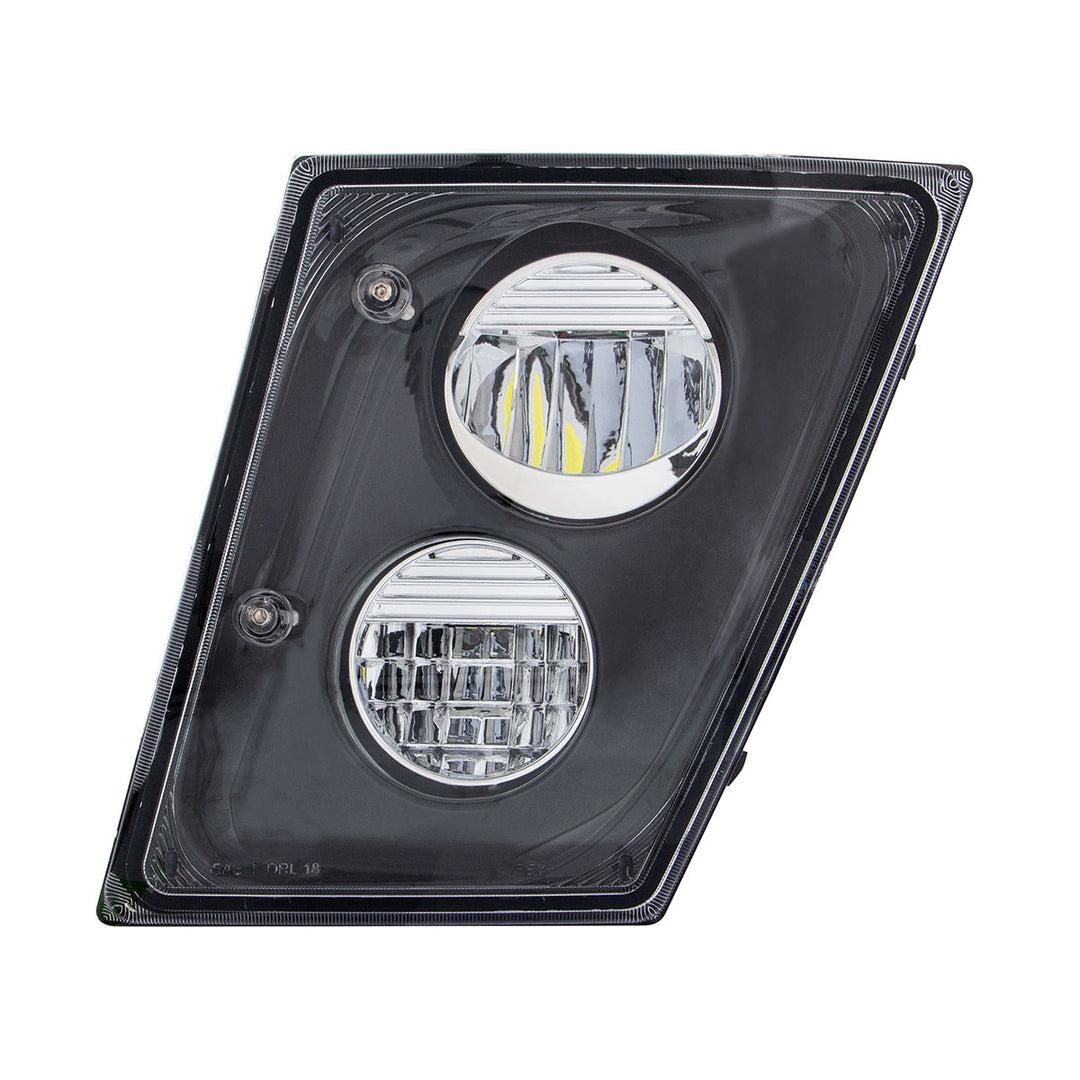 2 High Power LED Black Driving Light &amp; Fog Light For 2003-2017 Volvo VNL - Driver/Left