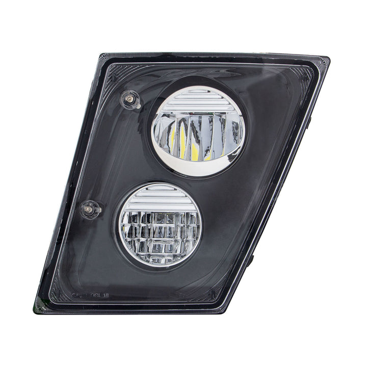 2 High Power LED Black Driving Light &amp; Fog Light For 2003-2017 Volvo VNL - Driver/Left