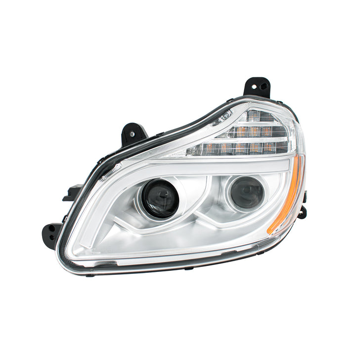 Chrome 8 LED Projection Headlight For 2013-2021 Kenworth T680 - Driver