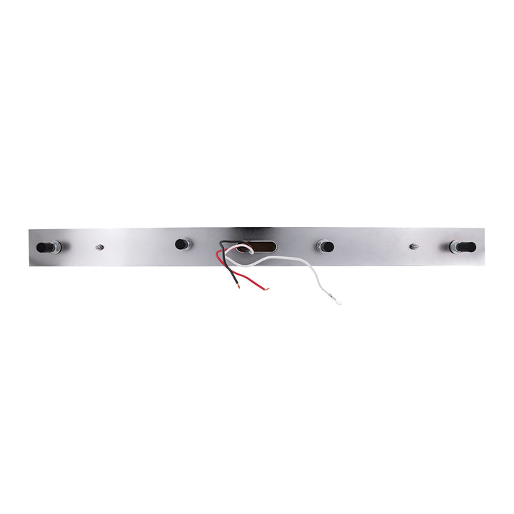 Chrome Top Mud Flap Plate With 11 LED 17" Light Bar &amp; Bezel - Red LED/Red Lens (Each)