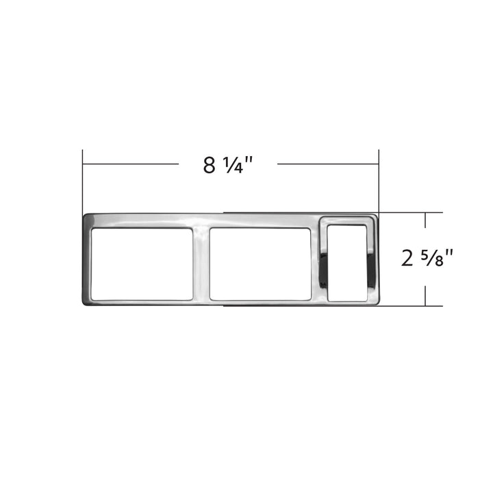 Chrome Plastic 7 - Rocker Switch Bezel For 2013-2021 Peterbilt 579