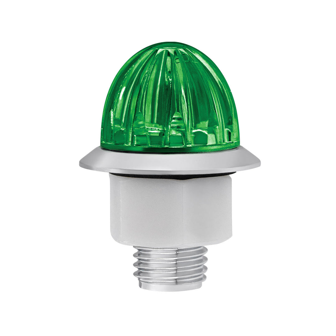 4 LED 1-1/8" Watermelon Double Fury Light With Clear Lens (Clearance/Marker) - Red &amp; Green LED