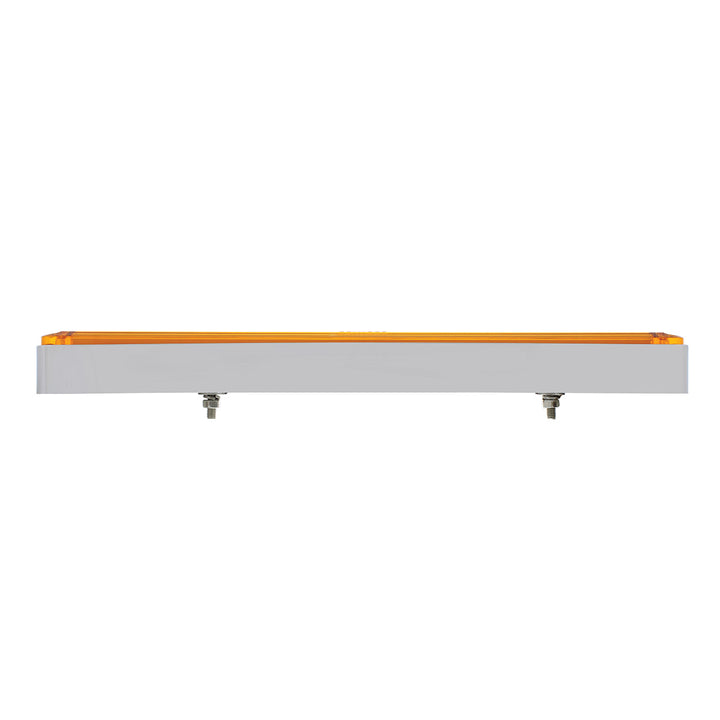 24 LED Dual Function 12" GloLight Bar With Bezel - Amber LED/Amber Lens