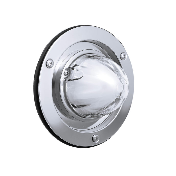 9 LED Dual Function GloLight Watermelon Sleeper Bunk Kit With 304 Stainless Steel Bezel - Amber LED/Clear Lens