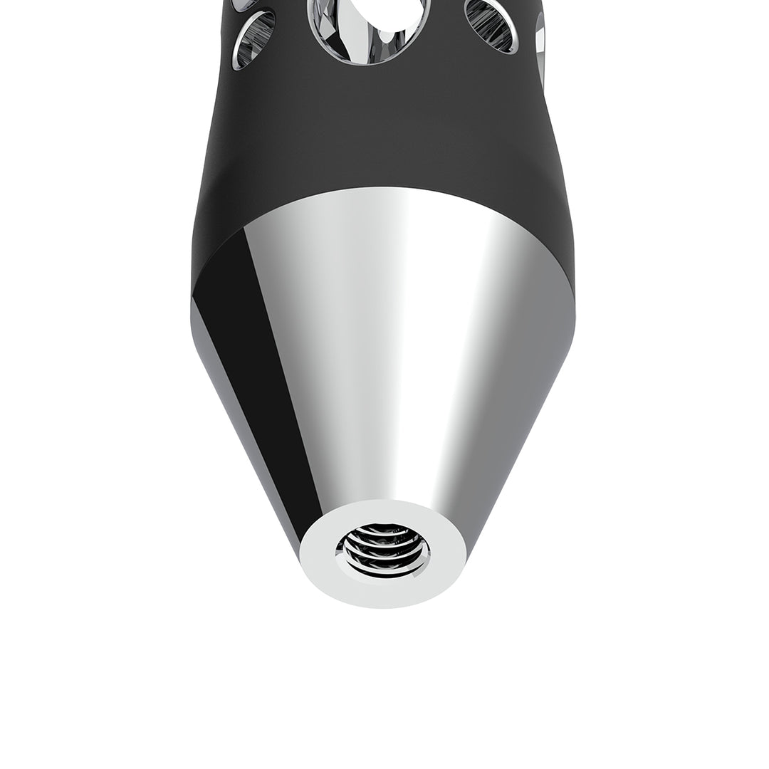 Daytona Style Spike Grip Handle With Beer Tap Adapter - Black