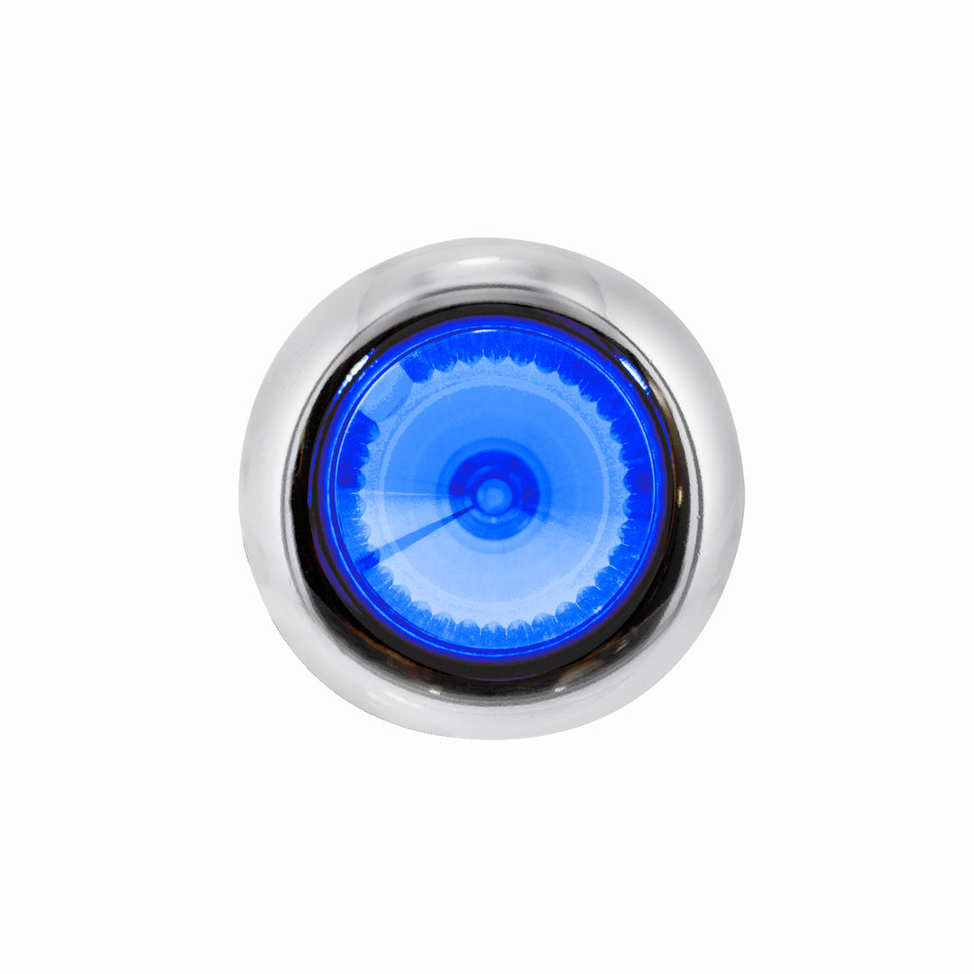 4 LED Dual Function 3/4" Mini Spike Light With Stainless Steel Bezel (Auxiliary/Utility) - Blue LED/Clear Lens