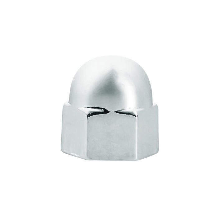 7/16" x 5/8" Chrome Die-Cast Acorn Nut Cover (50 pcs/Bag)