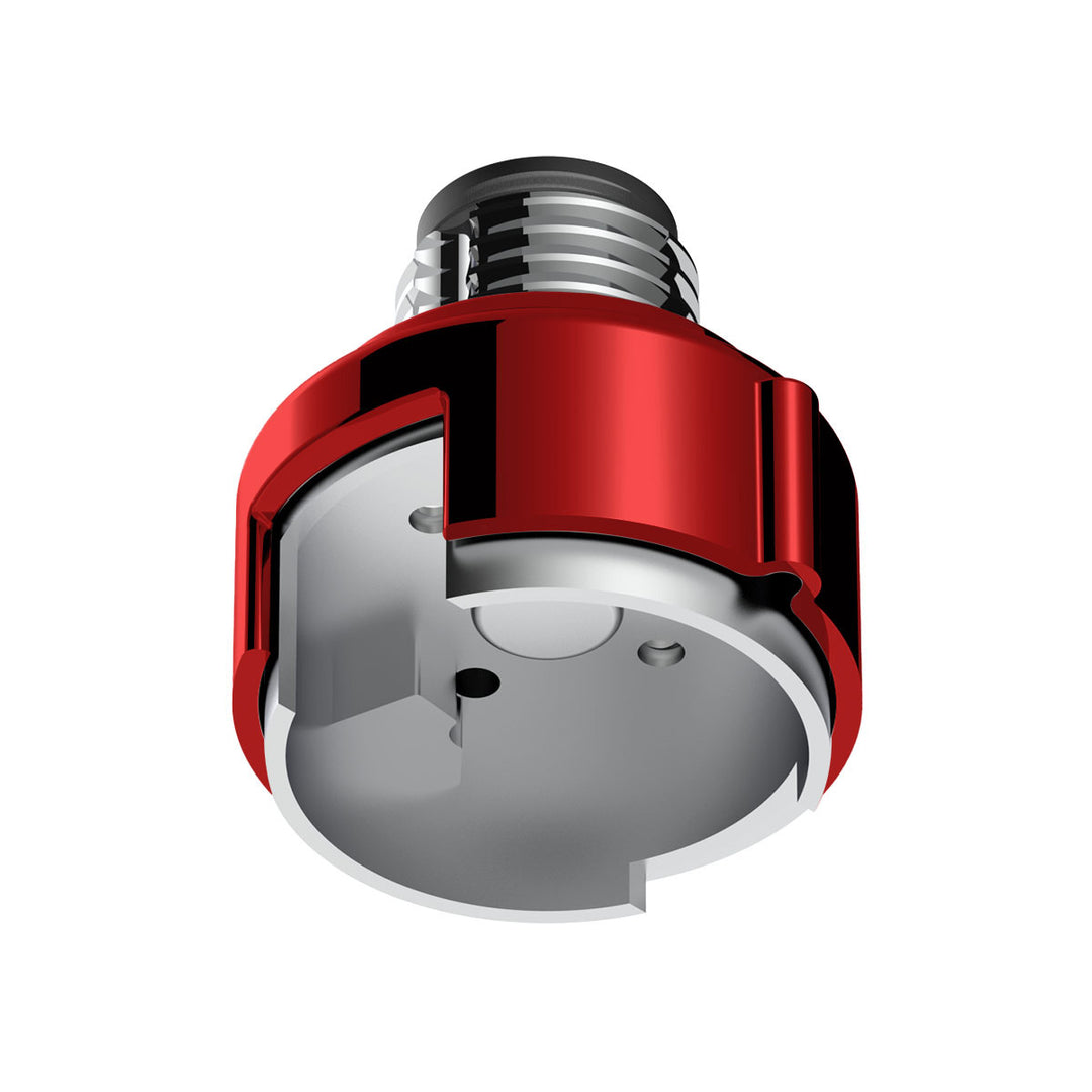 M30 x 3.5 Thread-On Gearshift Adapter W/LED Mount For Eaton - Fuller 13/15/18 Speed - Candy Red
