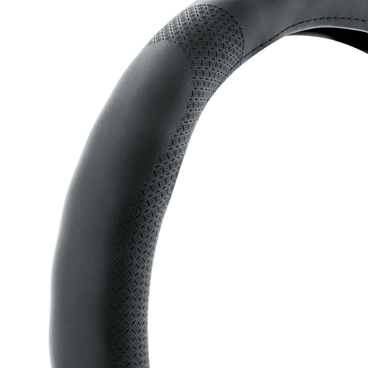 18" Leatherette Steering Wheel Cover - Black