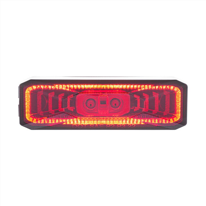 10 LED Rectangular Abyss Light (Clearance/Marker) - Red LED/Red Lens