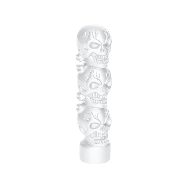 1/2" - 13 Thread-On 3 Skull Candy Color Shift Knob - Pearl White