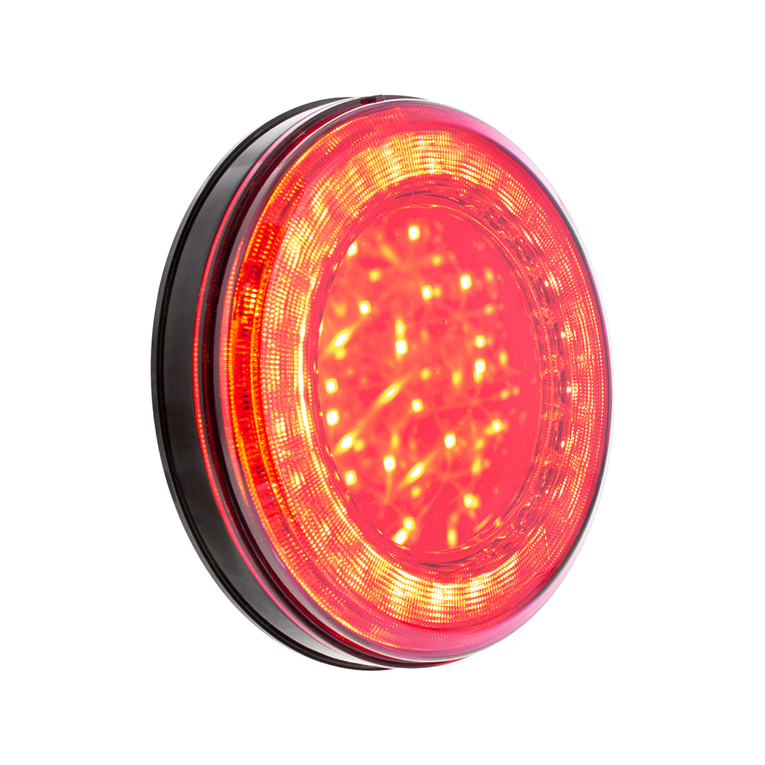 33 LED 4" Round Lumos Light S - Series (Stop, Turn &amp; Tail) - Red LED/Red Lens
