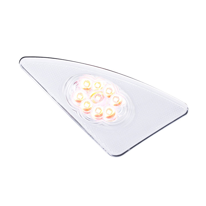9 LED Competition Series Fender Light For 2007-2017 Kenworth T660 (Passenger) - Amber LED/Clear Lens