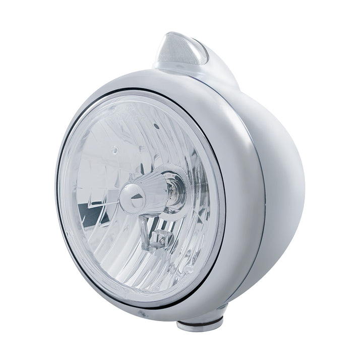 Chrome Guide 682-C Headlight Crystal H4 &amp; Original Style LED Signal - Clear Lens