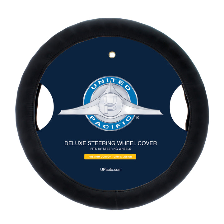 18" Premium Comfort Grip Steering Wheel Cover - Black