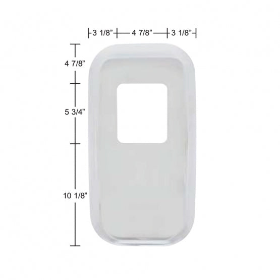 Chrome Shift Plate Cover For Peterbilt Trucks - Fits OEM S22 - 6041M01 - 234 (Bulk)
