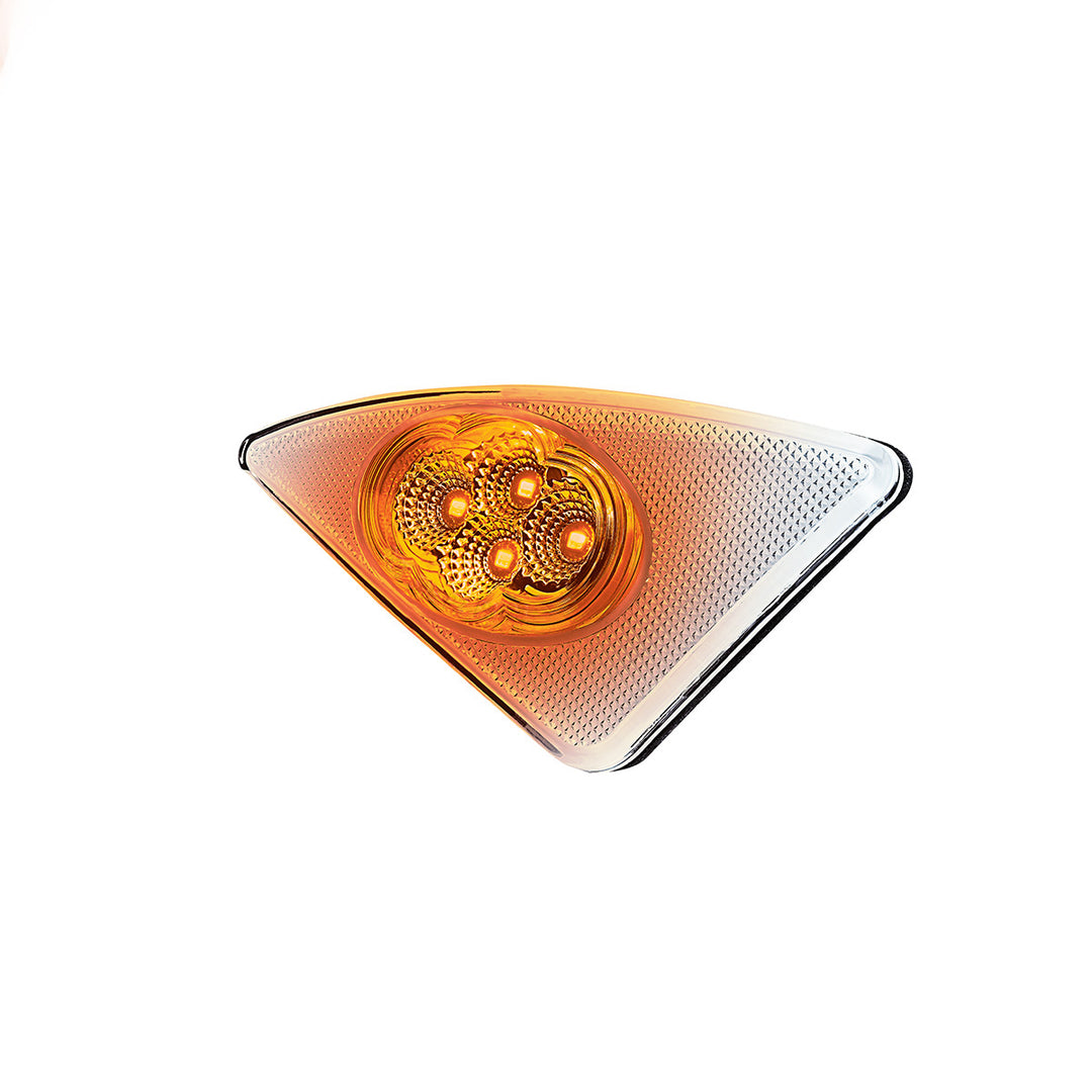 Double Fury 4 LED Fender Signal Light For 2008-2017 Kenworth T660 - Amber &amp; White LED, Passenger