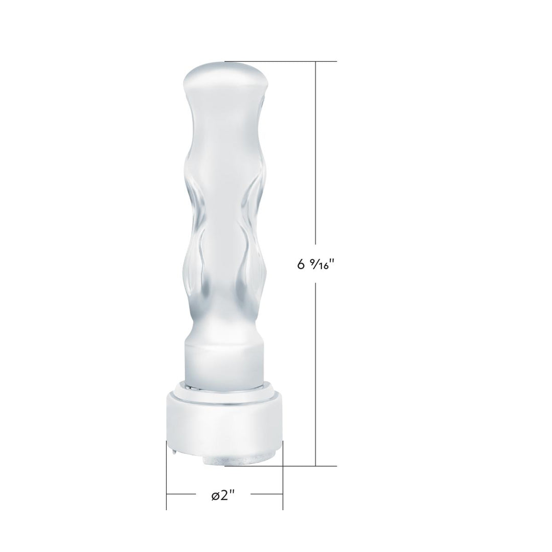 Thread-On Flame Gearshift Knob With Adapter For Eaton Fuller 9/10 Speed - Chrome