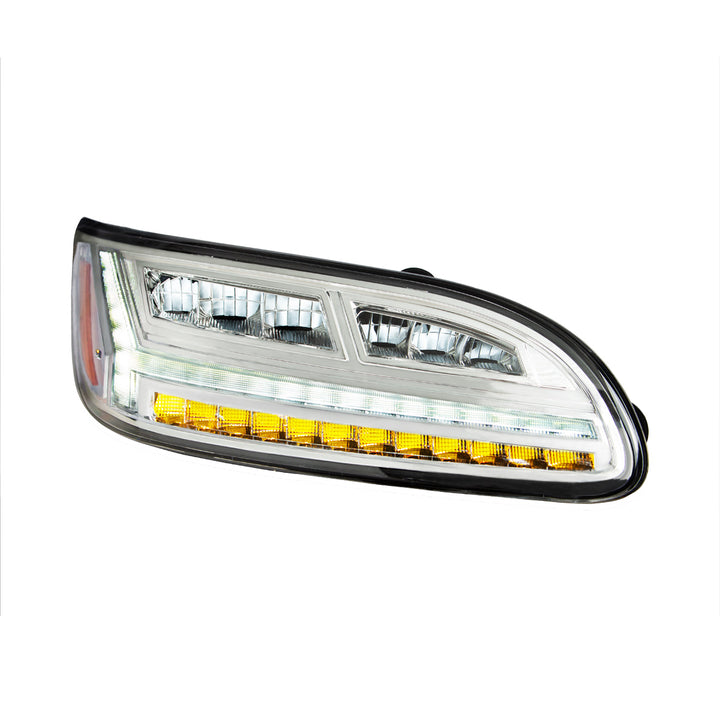 Chrome 6 LED Headlight For Peterbilt 386 (2006-2016) &amp; 387 (2000-2011) - Passenger