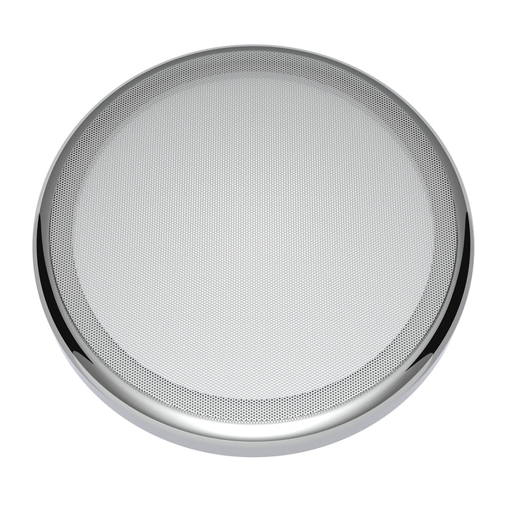 Chrome 7 - ¼" Round Speaker Cover For Peterbilt 389 (2008+), 388 (2008-2014), 379/378/335/330 (1995-2000), Snap-On