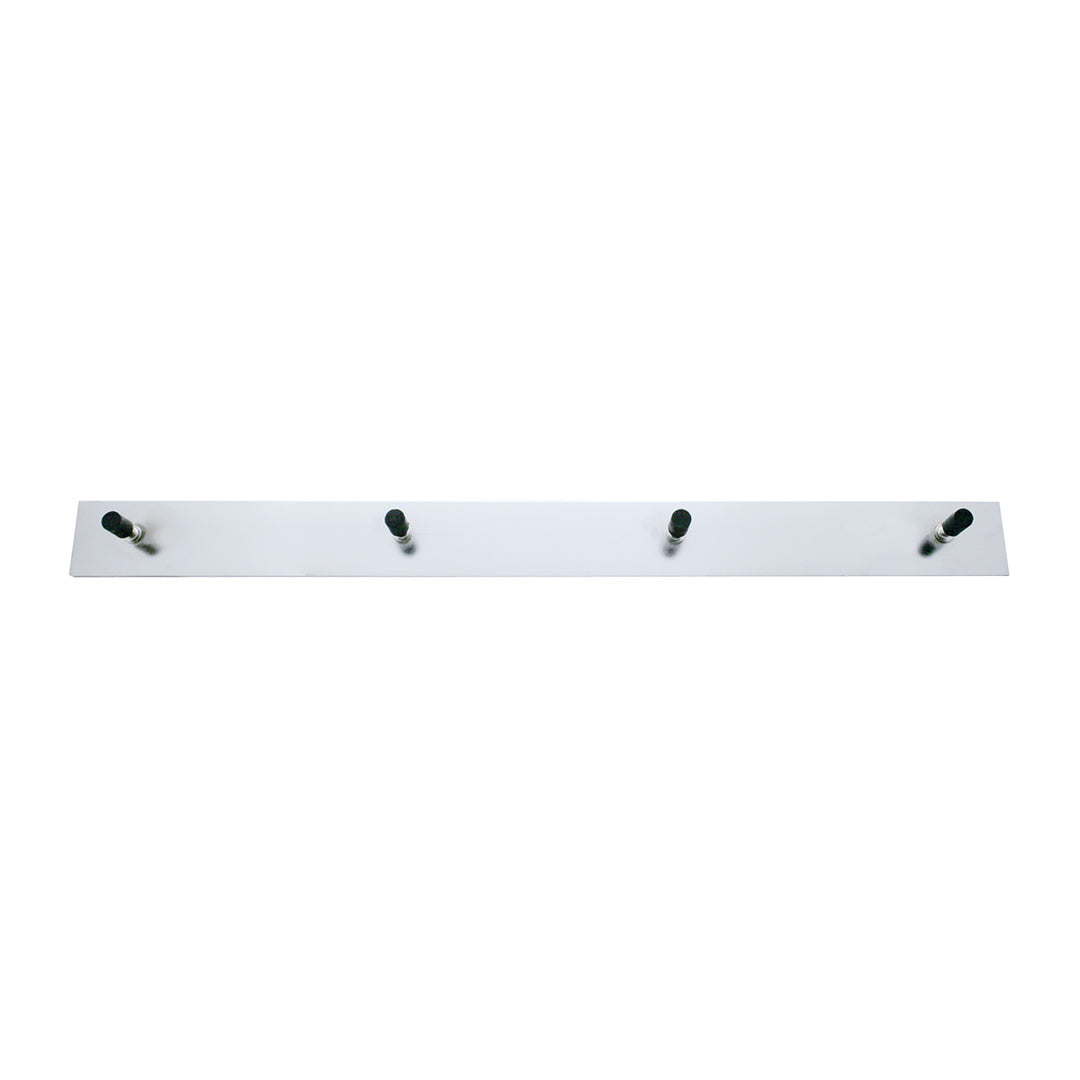 2" x 24" Chrome Top Mud Flap Plate - Welded Stud