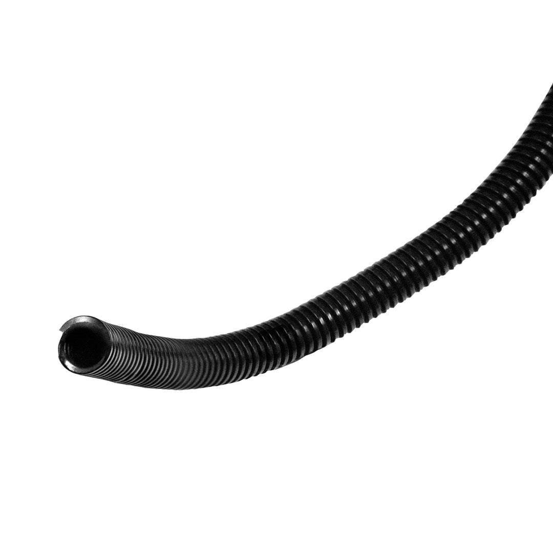1/2" I.D. Black Flex - Guard Convoluted Split Seam Tubing, 7 Ft.