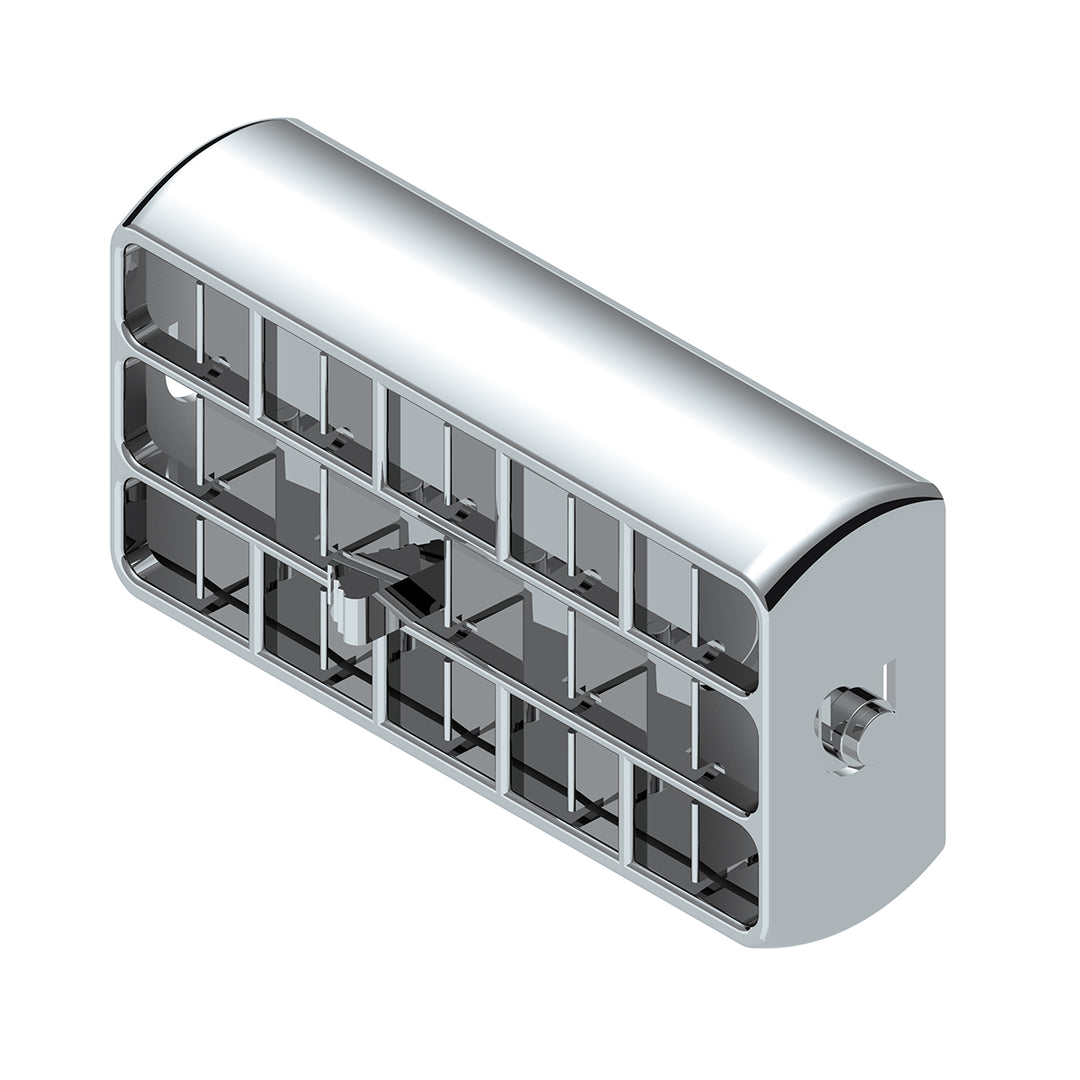 Chrome Plastic A/C Vent For 2001-05 Peterbilt - Center