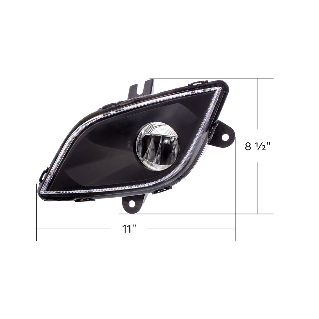 Black High Power LED Fog Light For 2018-2024 Freightliner Cascadia - Driver