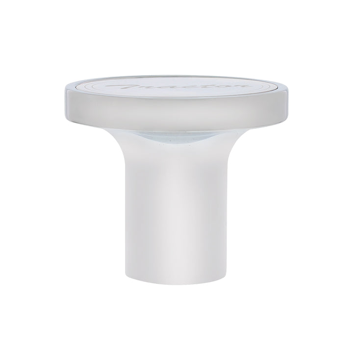 Aluminum Screw-On Air Valve Knob With Stainless Tractor Plaque - Chrome