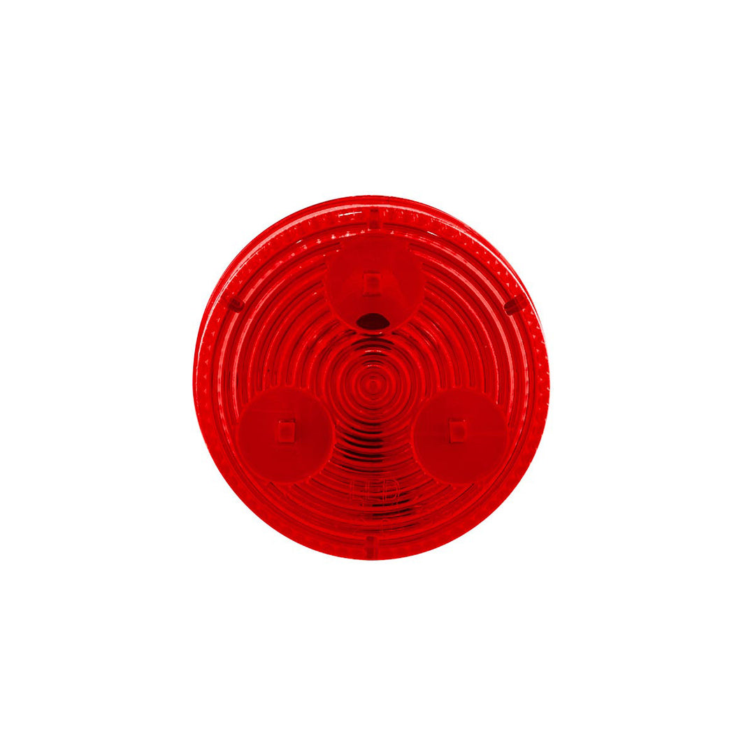 3 LED 2" Round Low Profile Light (Clearance/Marker) - Red LED/Lens (Bulk)