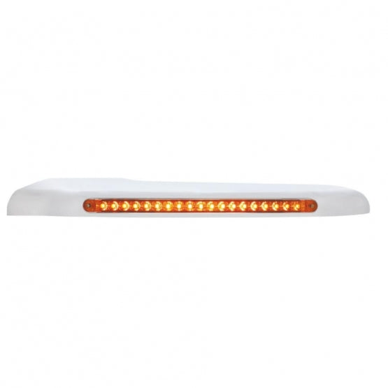 19 Amber LED Front Fender Cover For Peterbilt 388 (2008-2015) &amp; 389 (2008-2023) - Amber Lens - Driver