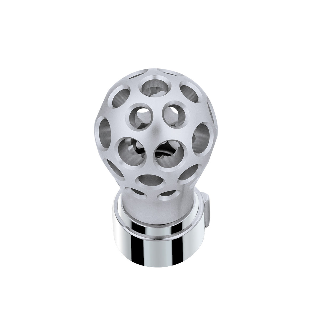 Thread-On Annodized Phoenix Style Ball Gearshift Knob With LED 9/10 Speed Adapter - Purple LED