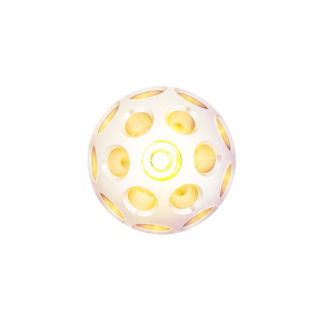 Thread-On Annodized Phoenix Style Ball Gearshift Knob With LED 9/10 Speed Adapter - Amber LED