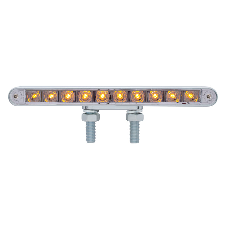 20 LED 9" Double Face Light Bar - Amber &amp; Red LED/Clear Lens