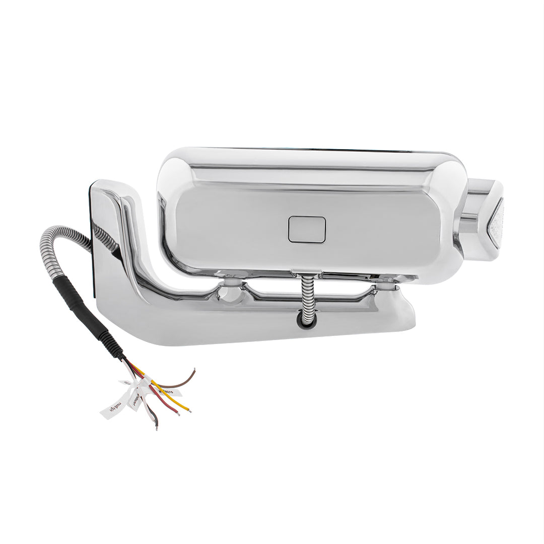 10 High Power LED "Chrome" Projection Headlight Assembly W/Mounting Arm &amp; Turn Signal Side Pod - Passenger Side
