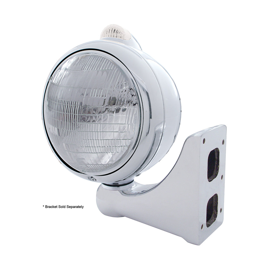 Stainless Steel Guide 682-C Headlight 6014 &amp; Dual Mode LED Signal - Clear Lens