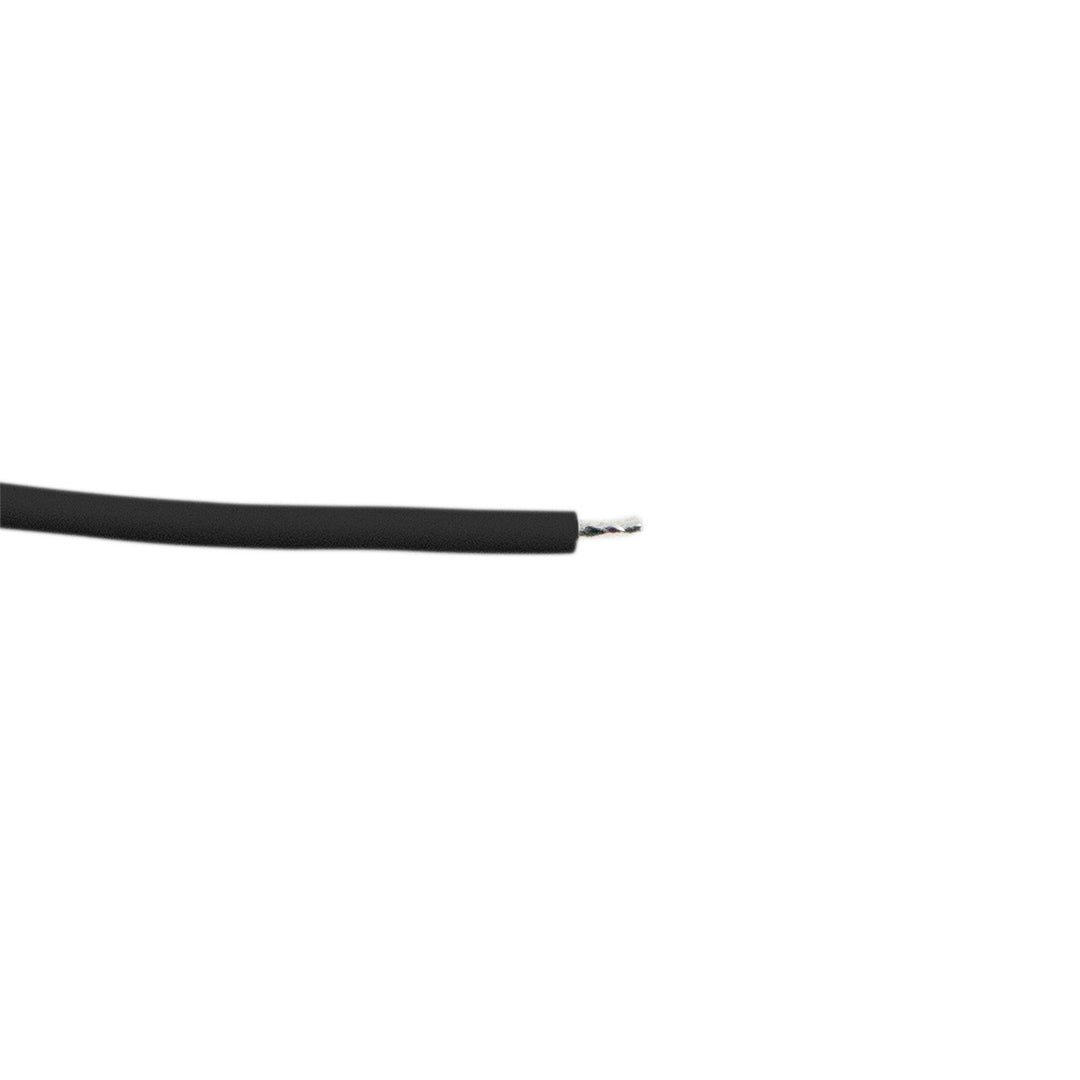 6" Single Lead Wire With .180 Bullet Termination &amp; Stripped End - Black (10 Pcs)