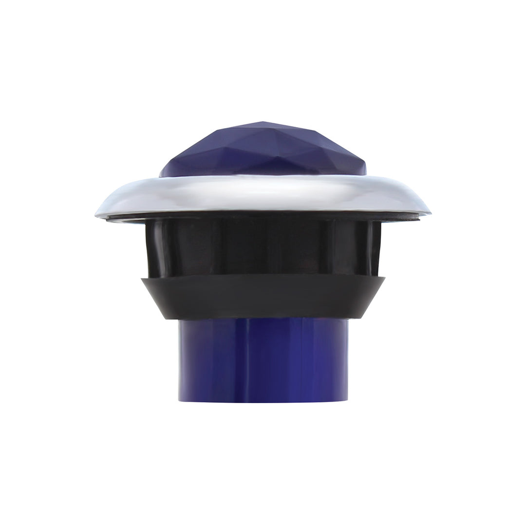3 LED Dual Function 3/4" Mini Light (Clearance/Marker) With Crystal Lens - Blue LED/Blue Lens