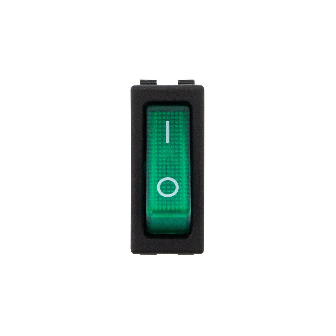 Green Illum Rocker 20 Amp 12V S.P.S.T. On/Off 1 Pc.